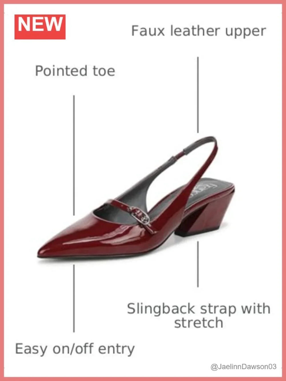 Faux Leather Pointed Toe Pumps Slingback 2.1